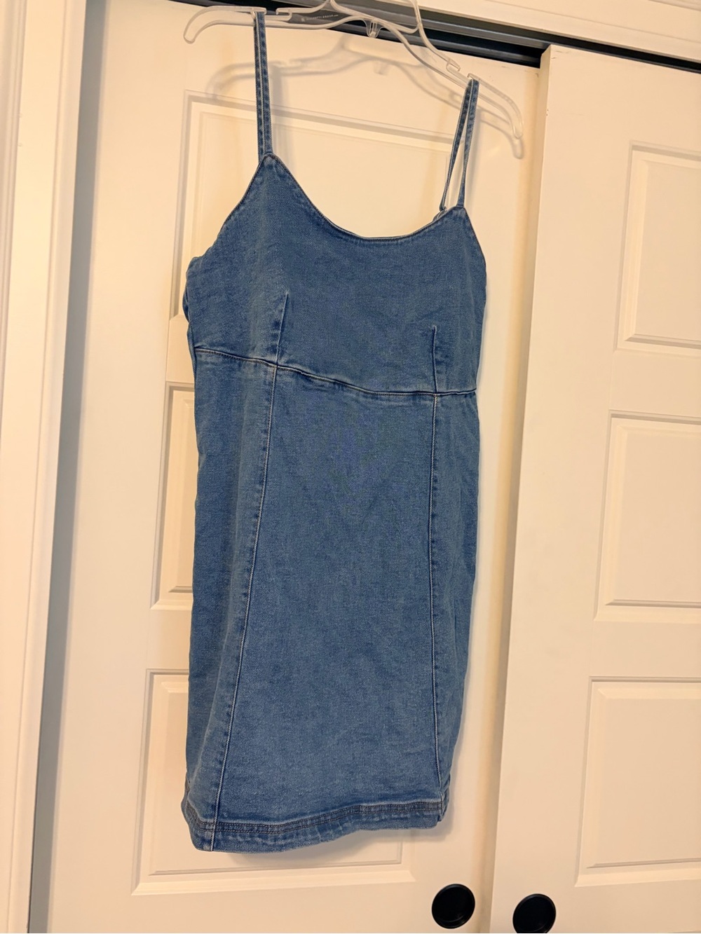 Lone Star Denim Mini Dress XL Y2K Bodycon Spaghetti Strap